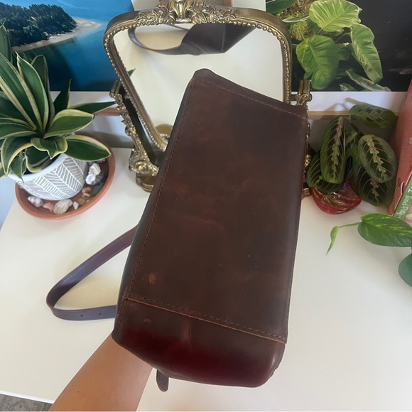 Portland Leather Goods Flora Shoulder Bag Cold Brew Dark Brown - Picture 6 of 6